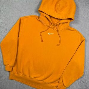 Nike center swoosh orange sweatshirt